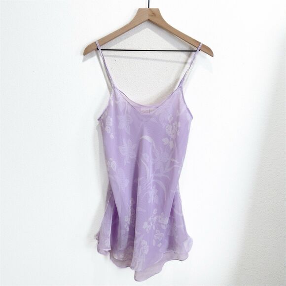 Vtg 90s GIlligan‎ & O'Malley Slip Dress Womens Medium Purple Coquette Feminine